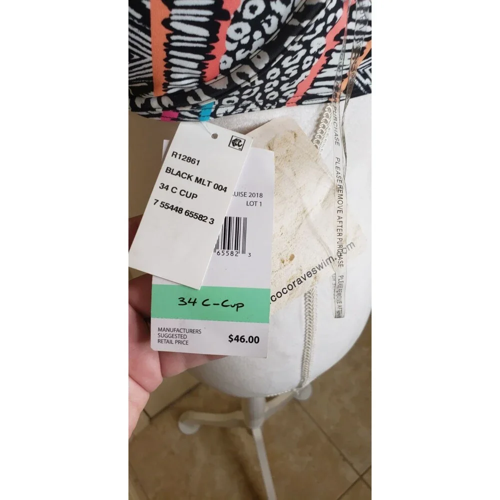 Coco Rave bikini top, size 34c, new